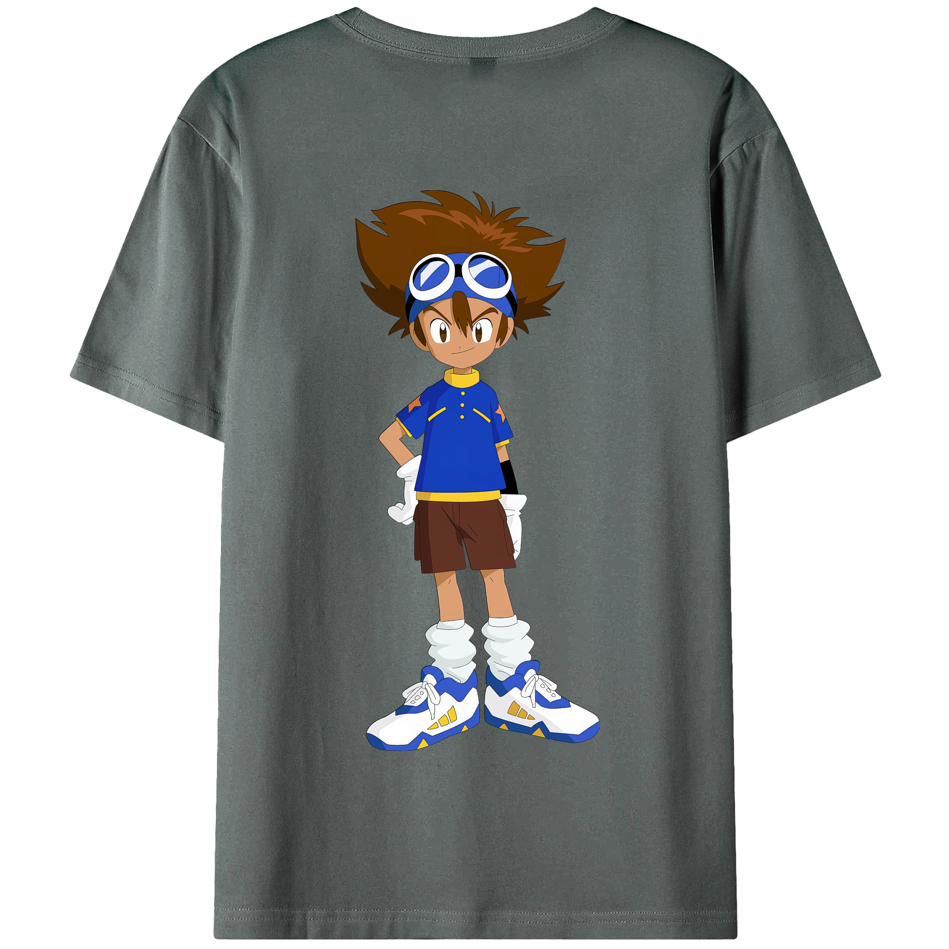 （画像用） Digimon デジタルモンスター/デジモン 綿100％半袖Tシャツ（背面プリント）